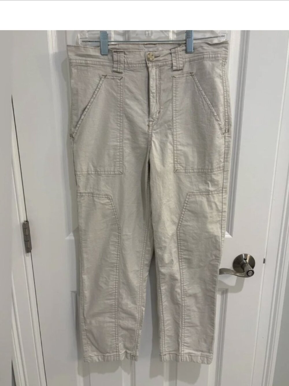 Kensie Cream Cargo Style Pants